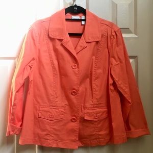 Chico’s button down cotton blend jacket